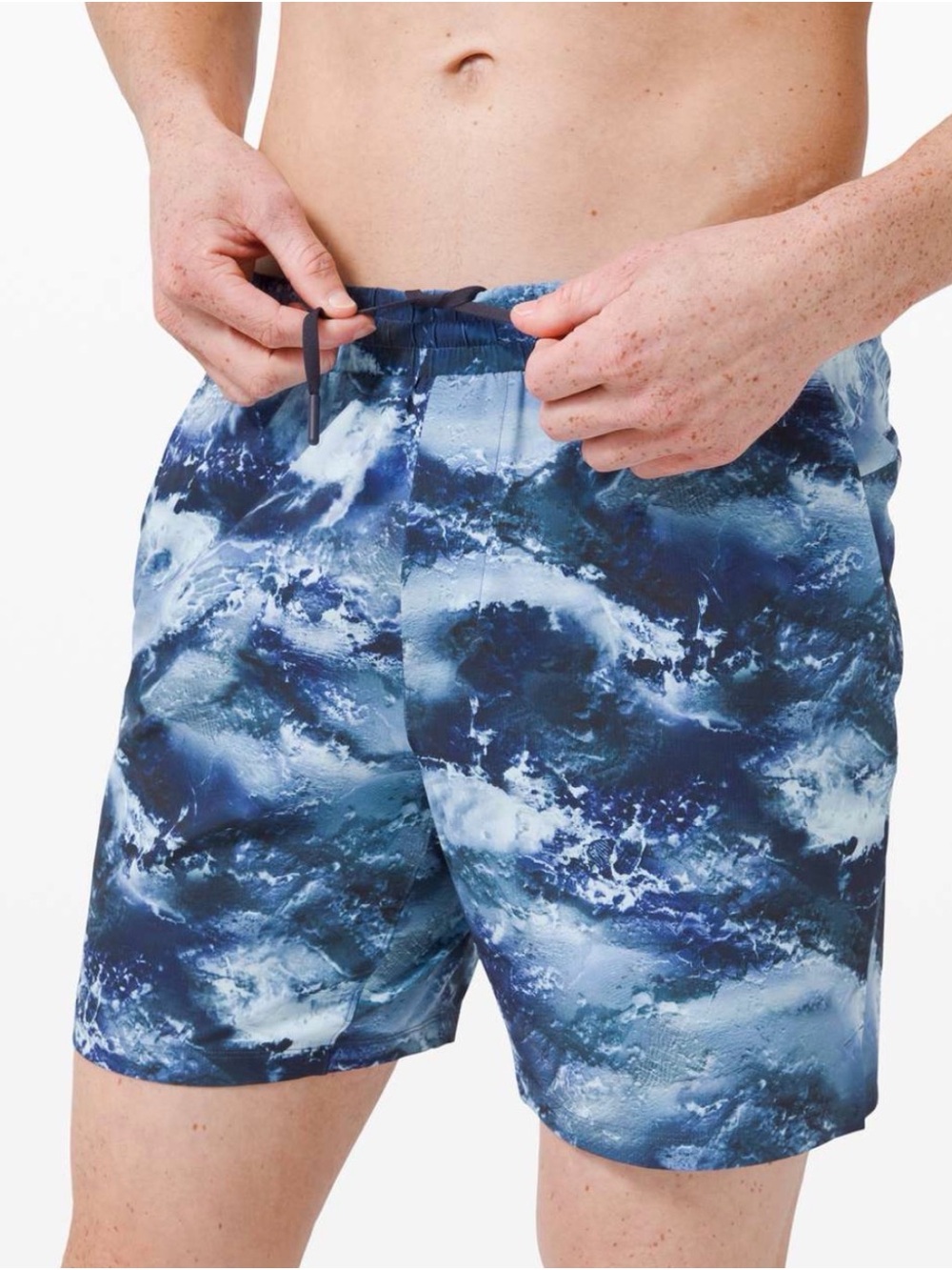 Lululemon Channel Cross 7” Men's Wave-Print Swim Shorts